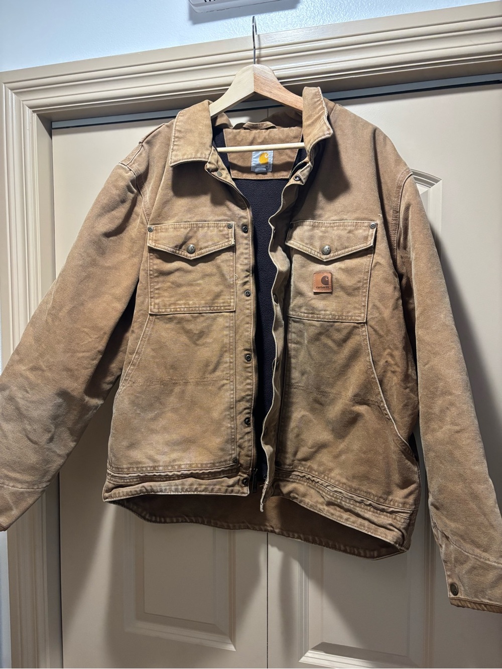 Carhartt Tan Duck Detroit-Style Work Jacket